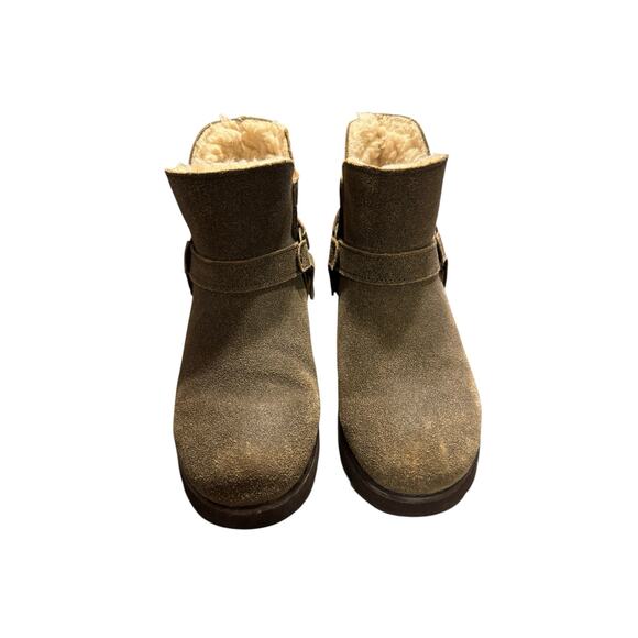 Bear Paw Women Size 5 US Brown Fur Lined Booties - Picture 1 of 12